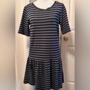 Artisan NY Blue Striped Midi Dress Size Small